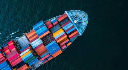 Towary przewożone drogą morską za pomocą kontenerowca